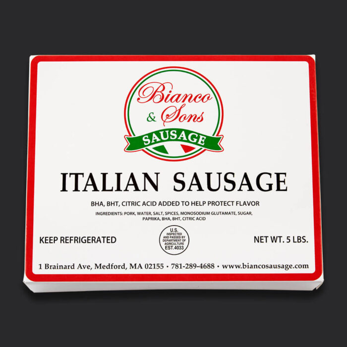 bianco sweet italian sausage 5lb box